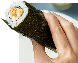 Hand roll de sushi